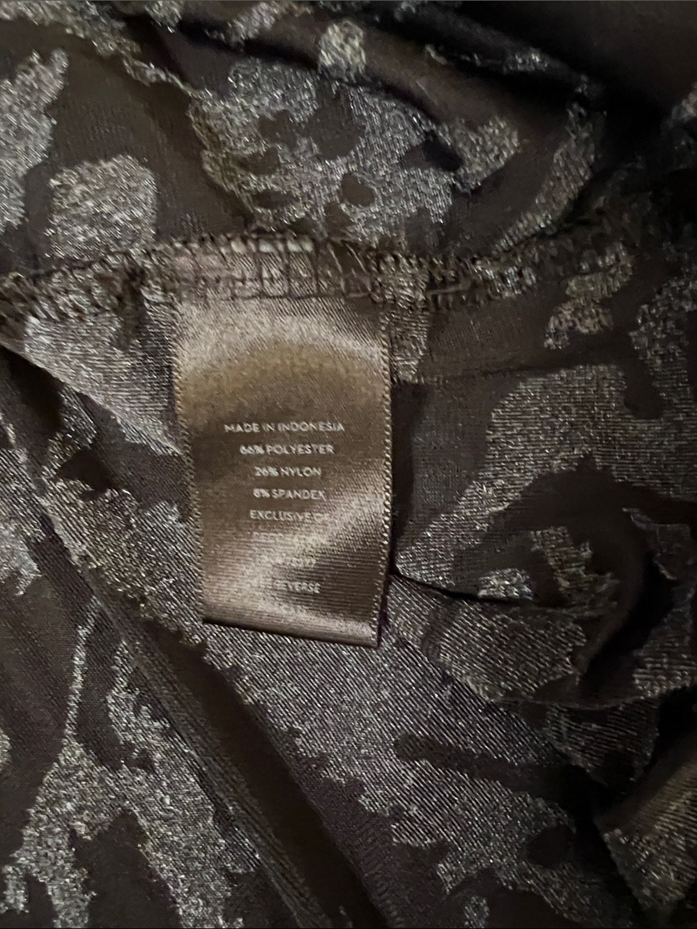 Simply Vera Black & Navy Burnout Velvet Long Sleeve Top - Picture 4 of 7